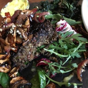 tasty raw burger without nuts :) at Rawtastic in Berlin