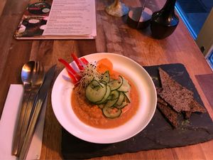 Raw Tomato soup  at Rawtastic in Berlin