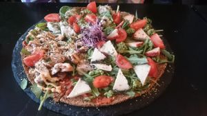 Pizza Quattro Formaggio at Rawtastic in Berlin