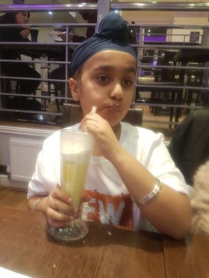 Mango milkshake!! at Chai Paani in Leicester