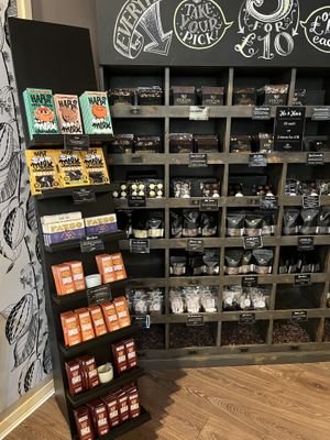 Oat milk chocolate and lots of choice  at Cocoa Amore in Leicester