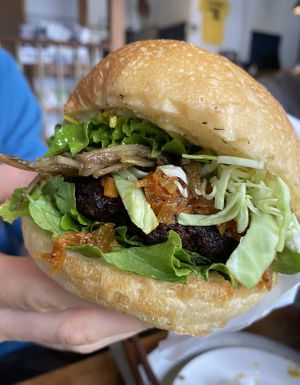 Burguer  at Veggie Syokudo Funadeya in Fukuoka