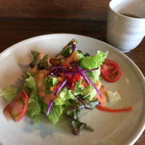 Salad included in set meal~ at Veggie Syokudo Funadeya in Fukuoka
