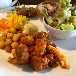 Veg plate! at Veggie Syokudo Funadeya in Fukuoka