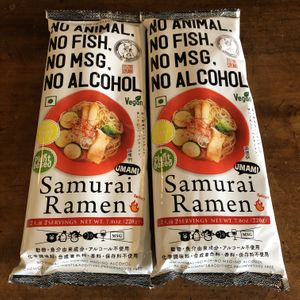 Samurai ramen at Veggie Syokudo Funadeya in Fukuoka