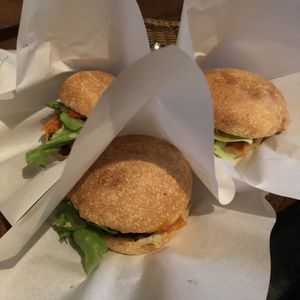 Triple vegan burger lol! at Veggie Syokudo Funadeya in Fukuoka