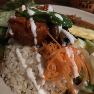 Vegan plate at Veggie Syokudo Funadeya in Fukuoka