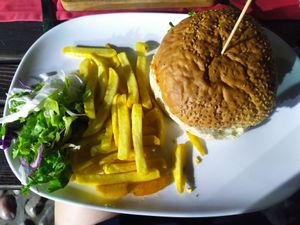 Burguer of Black beans and soia at Food House in Mostar