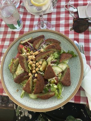 Falafel salad. They have a good amount of veg + vegan options, and all freshly made  at Food House in Mostar