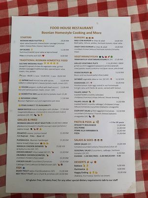  at Food House in Mostar