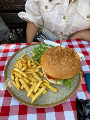 Soy and black bean burger at Food House in Mostar