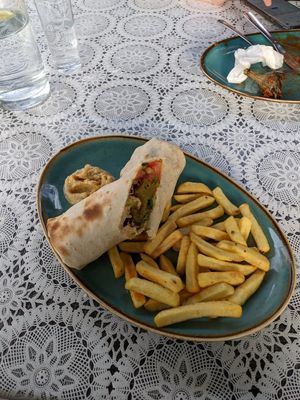 Falafel wrap without coleslaw at Food House in Mostar