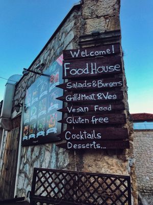 outside at Food House in Mostar