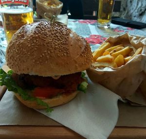 Veggie Burger at Food House in Mostar