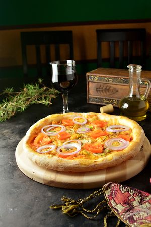 Veggie Pizza at Food House in Mostar