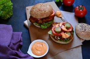 Veggie Burger at Food House in Mostar