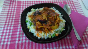 Satarash stew on a bed of rice at Food House in Mostar