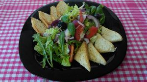 Mediterranean salad at Food House in Mostar