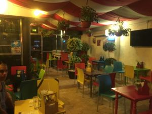very cute atmosphere with nice indoor and outdoor seating at Las Delicias Fonda Vegana y Vegetariana  in Cancun