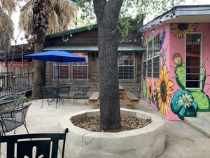 Back side seating. They are dog friendly as well! at Viva Vegeria in San Antonio