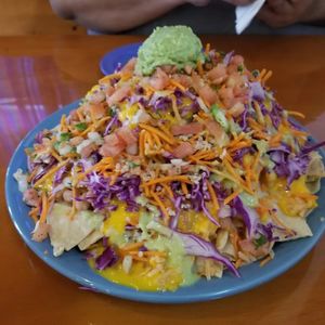 Classic vegan nachos at Viva Vegeria in San Antonio