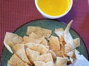 Chips and queso at Viva Vegeria in San Antonio