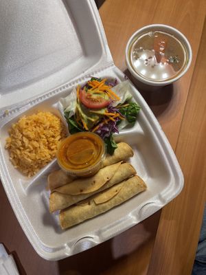 Chicken flautas   at Viva Vegeria in San Antonio