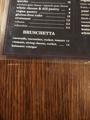 Vegan bruschetta at Cafe MU in Istanbul