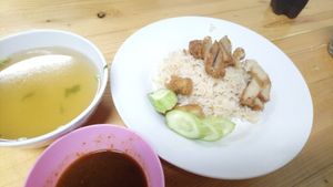 Soya and rice at Vegie House in Bangkok