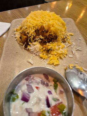 Jackfruit biryani at Mirch Masala in Leicester
