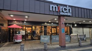 Restaurant exterior at Mirch Masala in Leicester