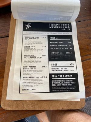 Menu at Blendlove in Southport