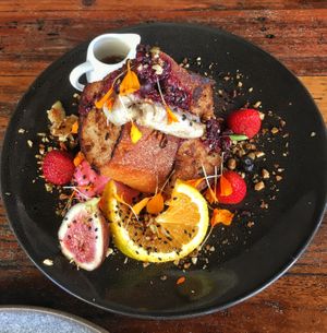 French toast - nice and not too sweet  at Blendlove in Southport