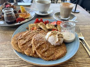 Pancakes  at Blendlove in Southport