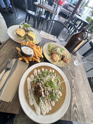 Mushroom, eggs Benny, truffle hash brown   at Blendlove in Southport