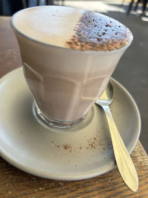 Oat hot chocolate   at Blendlove in Southport