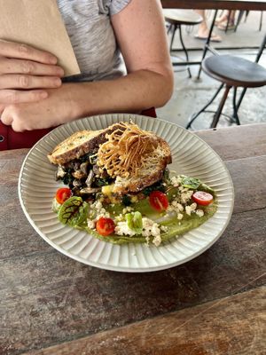 Mushroom toastie  at Blendlove in Southport