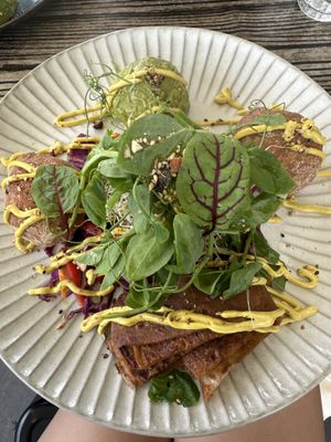 Hashbrown balls with facon   at Blendlove in Southport