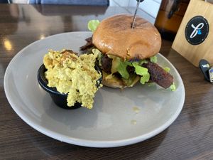 Cheese burger  at Blendlove in Southport