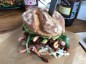 Burger at Blendlove in Southport