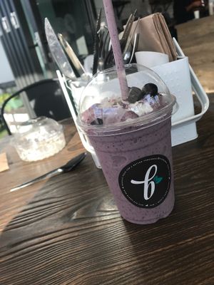 Purple protein smoothie at Blendlove in Southport