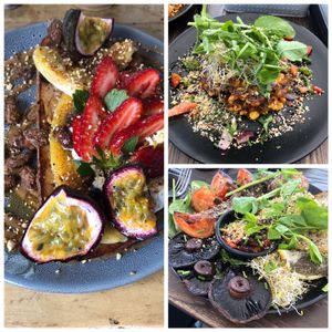 Went here everyday for breakfast on our holiday- French toast, corn fritters and blendloves big breakky w rice paper bacon  at Blendlove in Southport