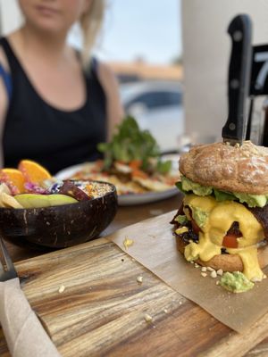 Burger at Blendlove in Southport