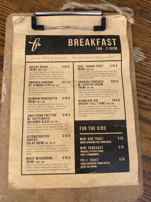 Menu at Blendlove in Southport