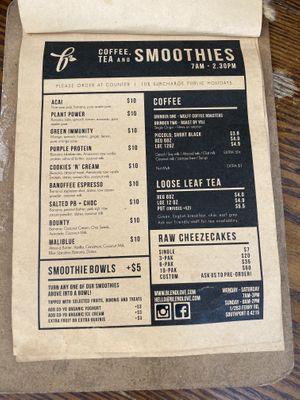 Menu at Blendlove in Southport