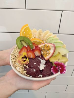 Açai bowl at Blendlove in Southport
