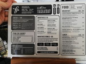Current Menu (June 2020) at Blendlove in Southport