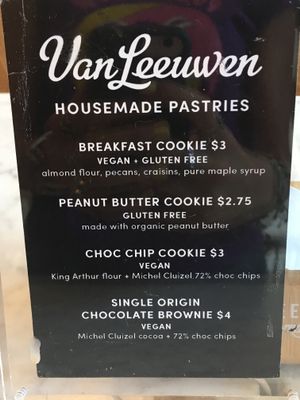 Also have some vegan cookies at Van Leeuwen Ice Cream - Boerum Hill in Brooklyn