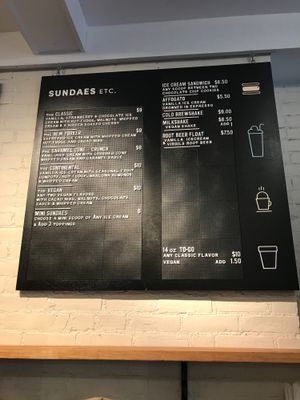 Menu at Van Leeuwen Ice Cream - East Village in New York City