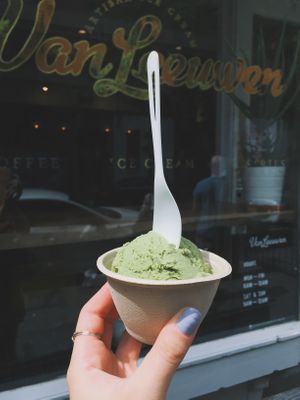 Vegan matcha at Van Leeuwen Ice Cream - East Village in New York City